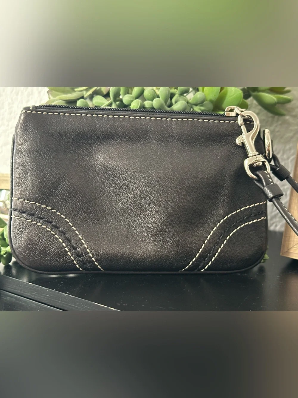 Coach compact leather